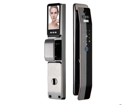 Serratura Inteligente Inn® 3d Reconhecimento Facial Impressão Digital Totalmente Automática Fechadura Eletrônica Tela Tátil Zentavo