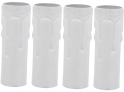 E14 4 Manga De Flange Metálica Branca Para Base De Candelabro, Peças, Tampa