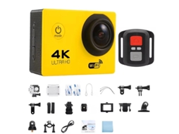 (amarelo 16gb) Câmera De Ação Wifi Ultra Hd 4k De 2 Polegadas A 30 Fps, À Prova D'água