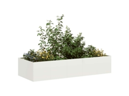 Vidaxl Vaso/floreira 200x80x40 Cm Aço Preto