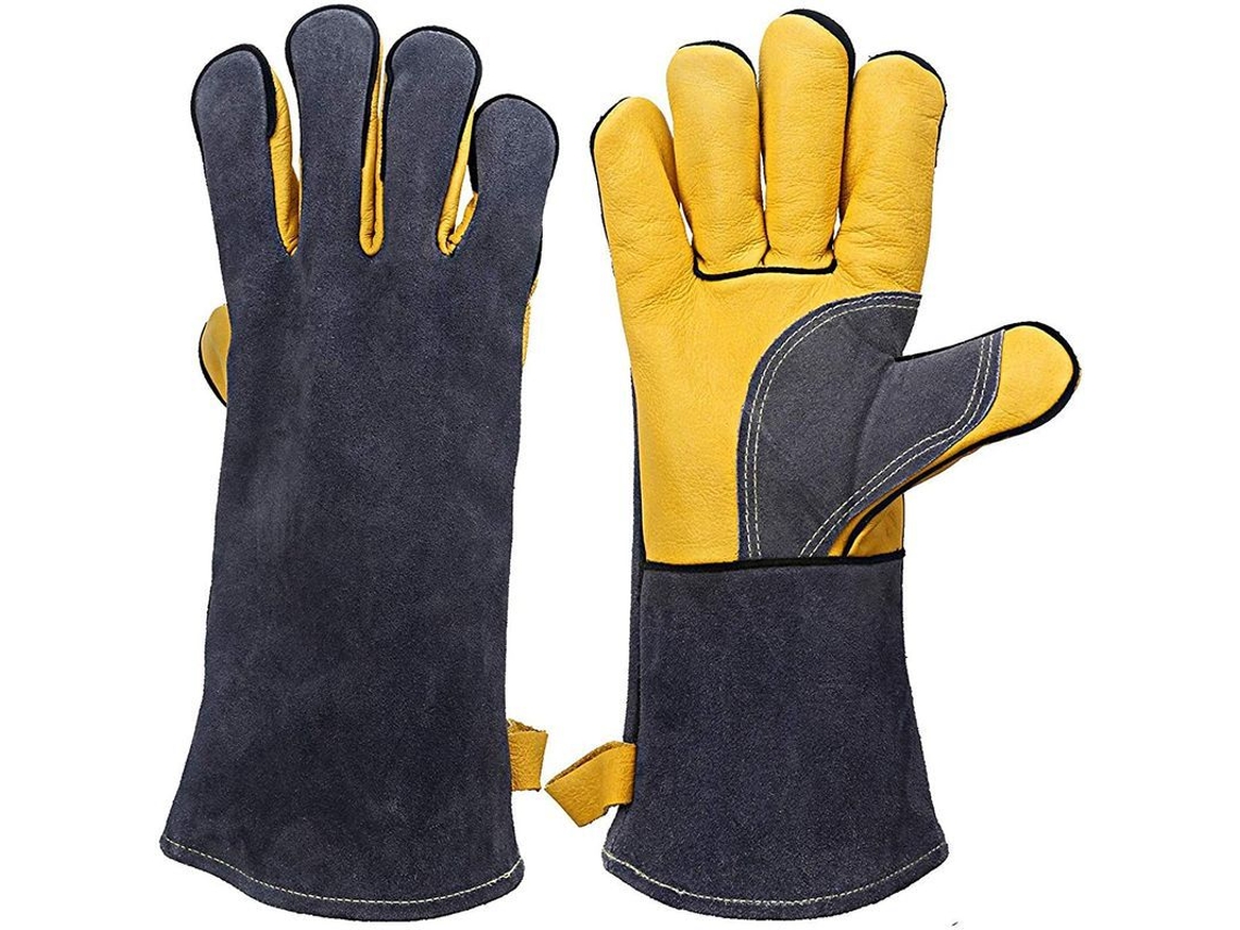 Luvas de Couro Nova Line Resistentes a Calor 36cm S/MARCA