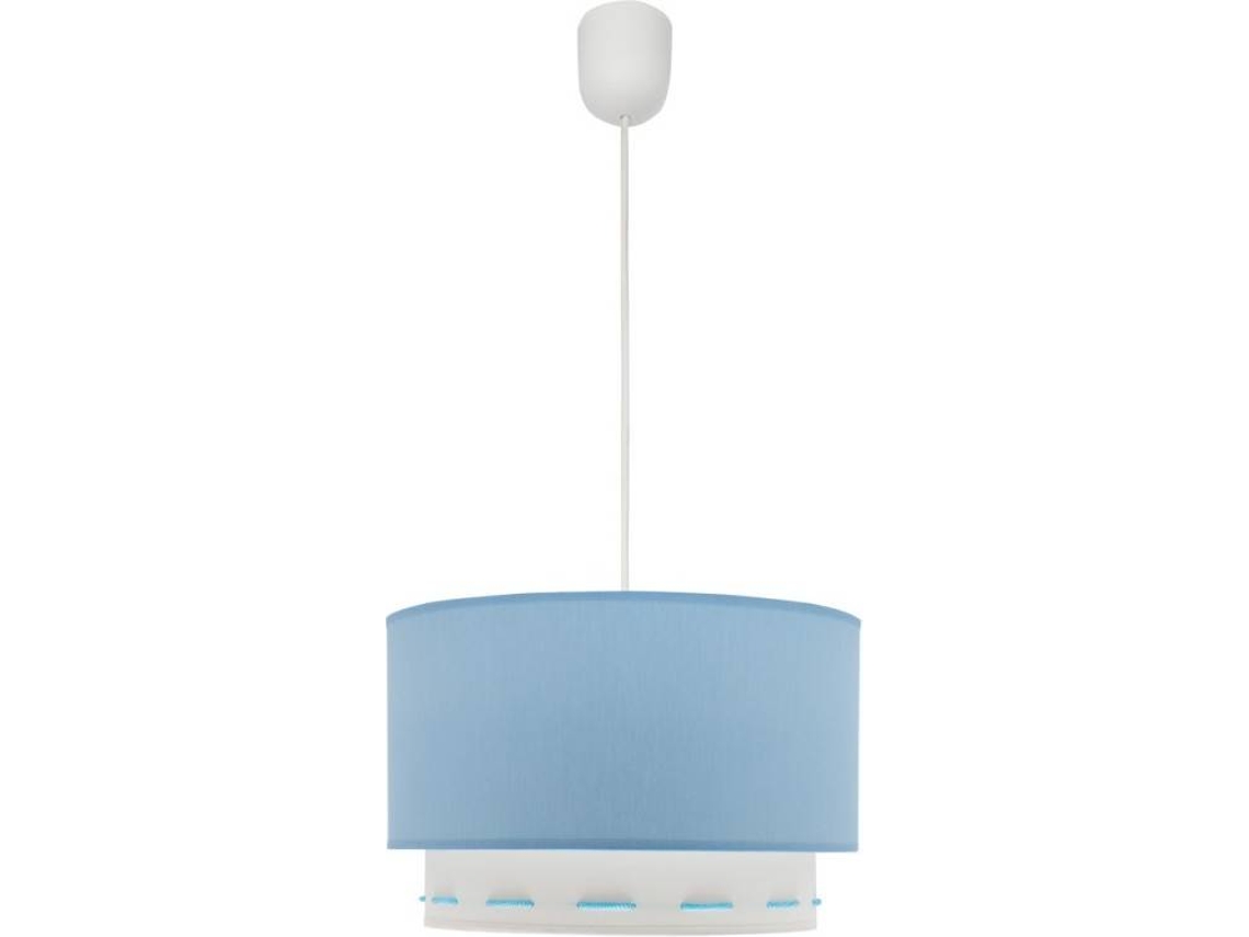 Candeeiro de Teto FABRILAMP Trazos (Azul Claro - E27 - Máx. 60W - Tecido)