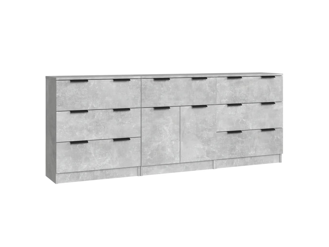 Sideboard, Sideboards Vidaxl Cinzeto Madeira Processada (n/a)