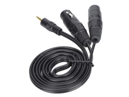 Aetheria cabo de Microfone 3.5mm para Dual Xlr Fêmea 1.5m com Design Anti ruído Pvc Durável