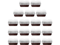 Conjunto De 50 Recipientes Alumínio Com Tampas Para Cupcakes E Sobremesas, Formas Retangulares Para Assar E Armazenar