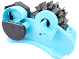 Dispensador De Fita Adesiva Para Tubos 1e 3 Polegadas, Cortador Rotativo Com Lâmina Oculta, Azul, Plástico
