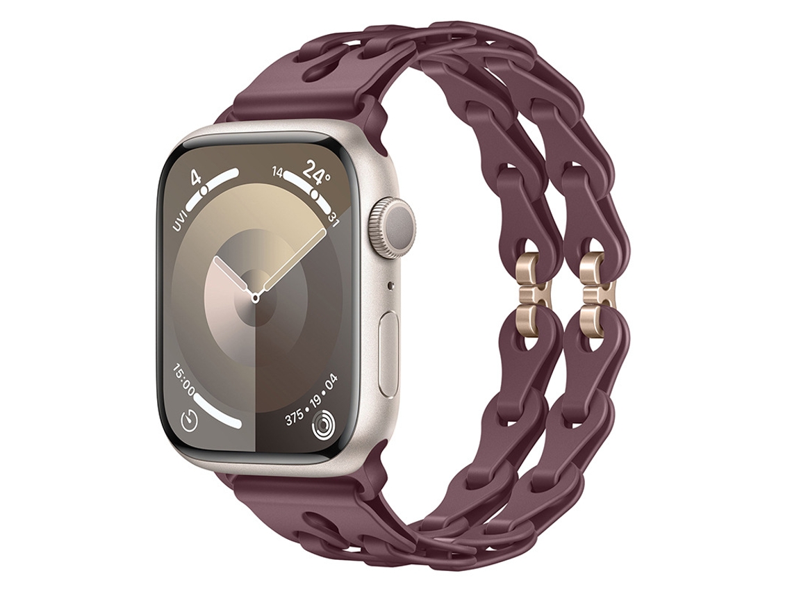 Bracelete Para Apple Watch 42/44/45/46/49mm Roxo Fumê Cuich