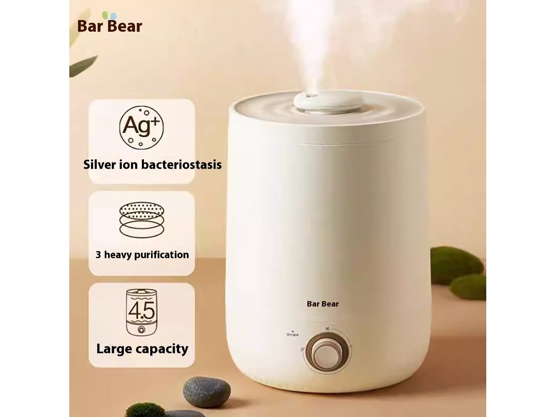 Urso Mini-Humidificador De 4,5 L Para Uso Doméstico, Baixo Ruído, Grande Névoa, 220 V, 30 W, Humidificação Do Ar, Purificação, Difusor De Óleos Essenc