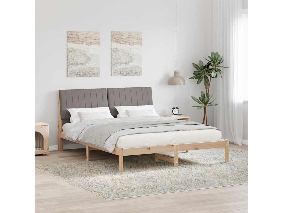 Vidaxl Estrutura da Cama com Cabeceira Castanho 160 X 200 Cm