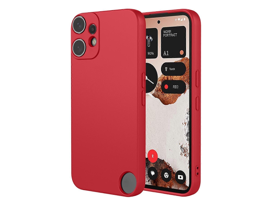 Capa Protetora Para Celular Tkdaddy For Nothing Cmf Phone 2 Pro, Tpu Macio, À Prova De Choque, Vermelha
