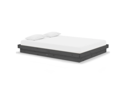 Estrutura de Cama 140x190 Cm Madeira Maciça Cinzento MAISON EXCLUSIVE