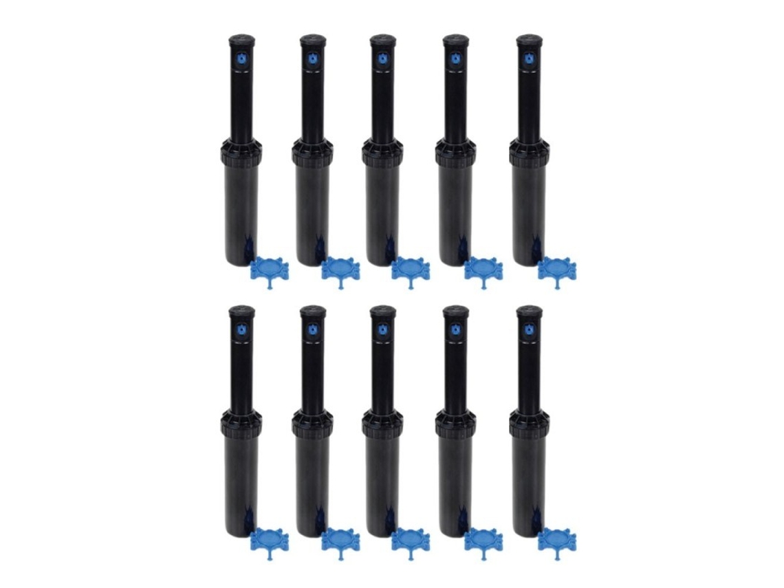 Aspersor RAIN BIRD 3504-PC (pacote com 10 unidades) Aspersor RAIN BIRD 3504 de alta precisão com ajuste de arco de 40 a 360, ideal para jardins