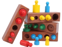 Conjunto De Blocos Cilíndricos, Brinquedo Educativo Para Crianças,