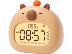 Relógio Capivara Infantil Usb c Recarregável Dimável C Luz Noturna Treinador Sono Sem Fio Sem Bpa ZYBLSSBB