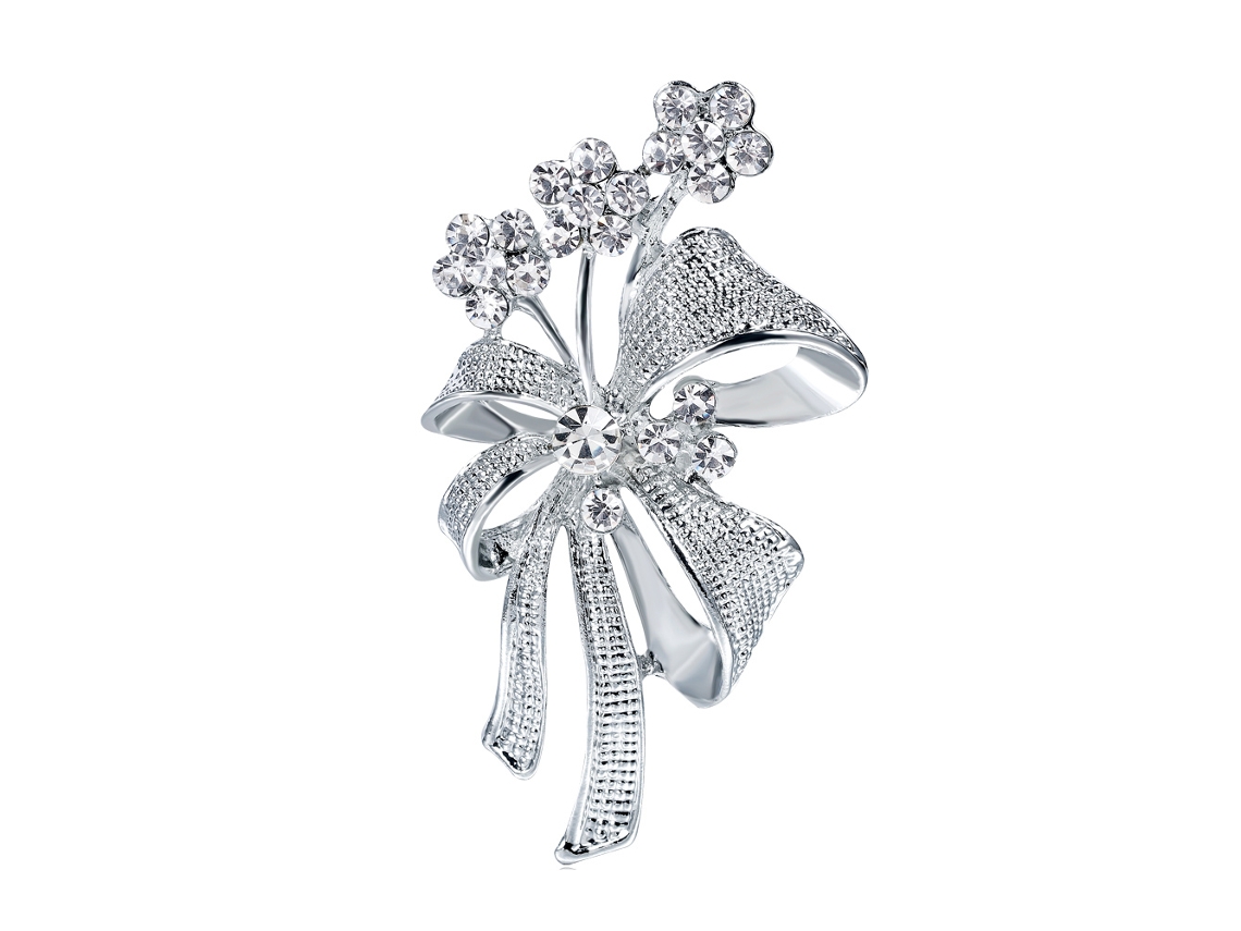 Broche De Mulher Com Rhinestones Liga Moda Adorno
