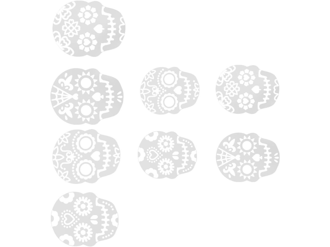 Molde De Bolo Calavera De Plástico 8 Peças