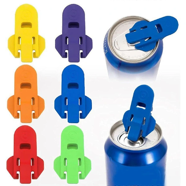 Abridor De Latas Multicolorido, Pacote Com 6 Unidades, Ferramenta Fácil Para Remover Tampas De Cerveja E Refrigerantes