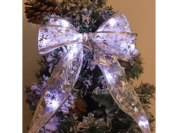 Luzes de Fita Natal 10m 100led Branco Prata Reutilizáveis