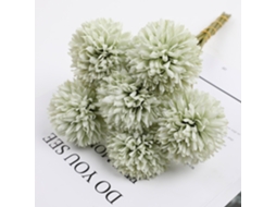 Conjunto de 6 Flores Artificiais Bulbosas de um Único Ramo, na Cor Ciano, para Decoração de Casa. AQUAFORGE