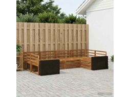 Vidaxl Conjunto De Sofás Para Exterior 6 Pcs Natural