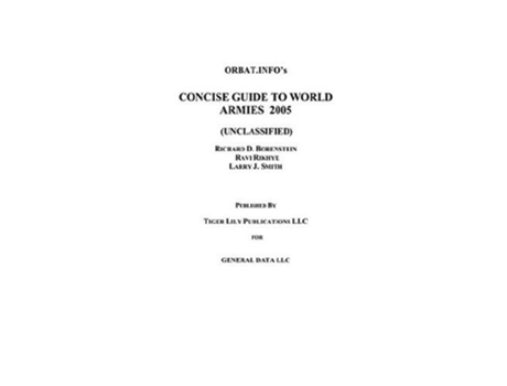 Livro Concise World Armies 2005 de Richard B Borenstein Ravi Rikhye Larry J Smith (Inglês)