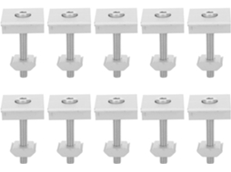 Kit De 10 Suportes Montagem Para Painéis Solares Supvox, Fáceis De Instalar, Em Liga De Alumínio, Resistentes Às