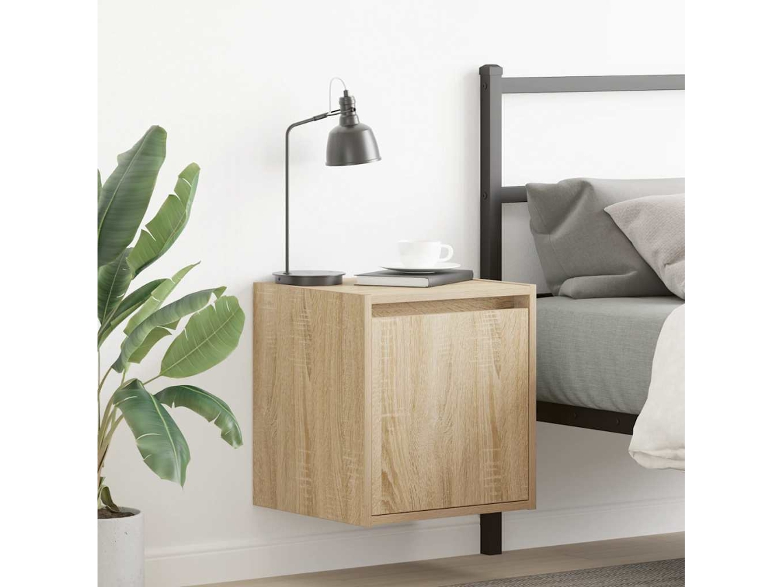 Vidaxl Mesa De Cabeceira De Parede 38x34x40 Cm Carvalho Sonoma