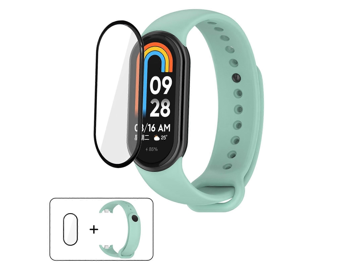 Pulseira De Silicone De Cor Sólida Com Película Curva 3d
