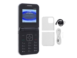 Mali telefone Flip Desbloqueado com Botões Grandes Dual Sim Standby Velocidade de Discagem Torch 2.4 Polegadas para Idosos Branco