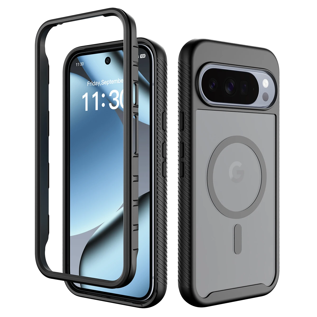 (preto, Google Pixel 10 Pro Xl) Capa Magnética De Acrílico Resistente A Impactos, Compatível Com Carregamento Sem Fio Magsafe.