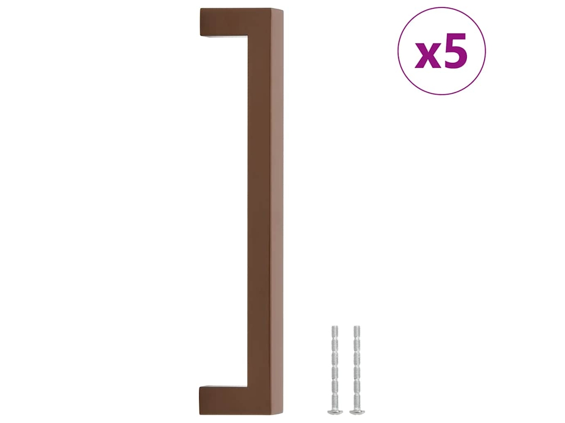 Cabinet Handle, Cabinet Handles Vidaxl Marrom Aço Inoxidável (192 Mm)