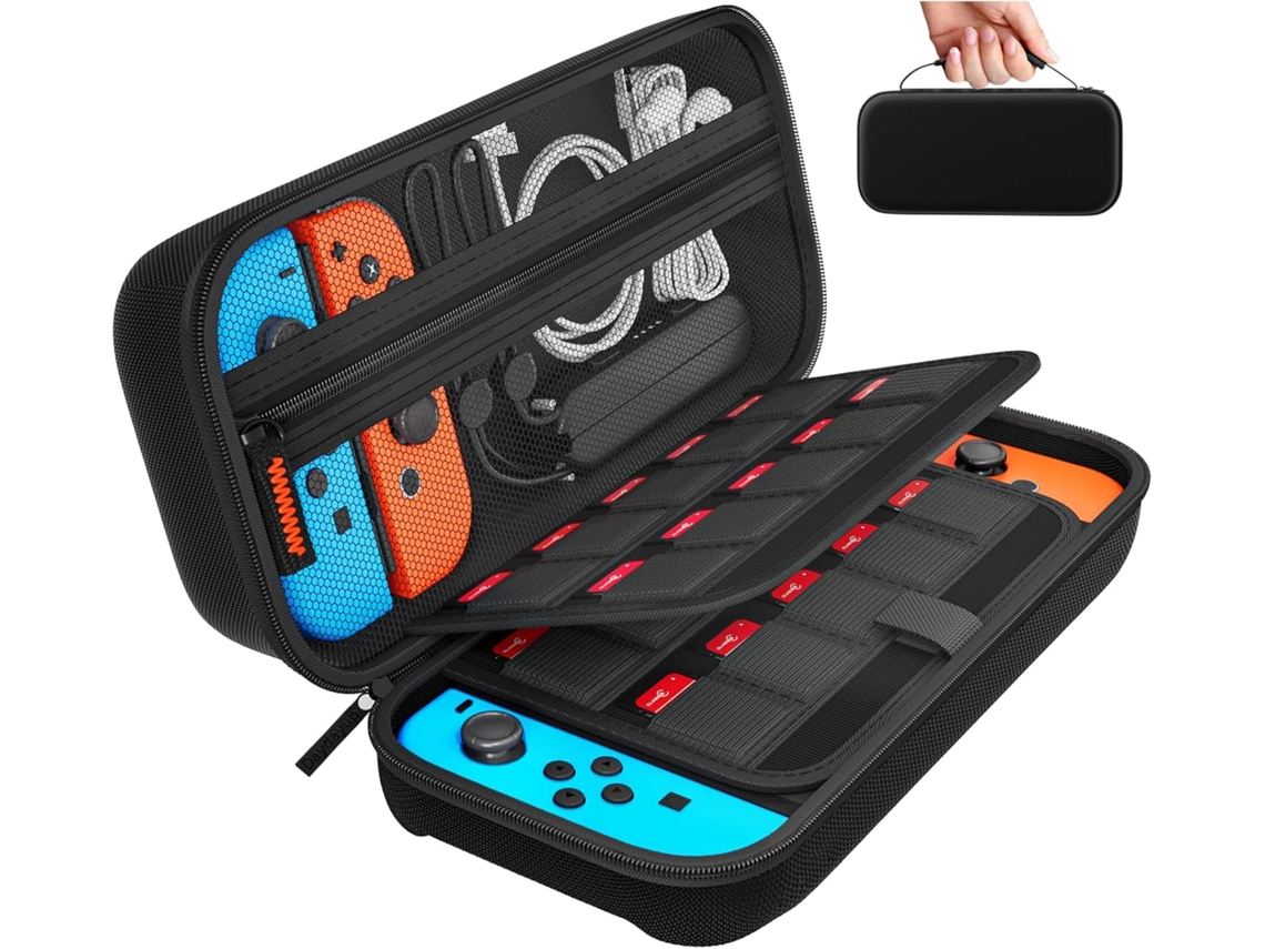 Capa de 1 Peça para Nintendo Switch e Switch Oled Pocket C BRILVIBERA (preta)