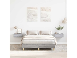 Vidaxl Estrutura De Cama Sem Colchão 135x190 Cm Cinza Sonoma