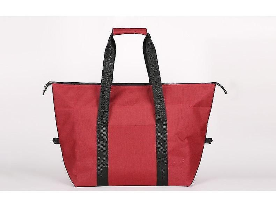 Grande Saco Isolado Dobrável , Saco Isolado de 20l, Cesta de Compras Dobrável, Grande Dobrável GOKOCO (vinho Vermelho)