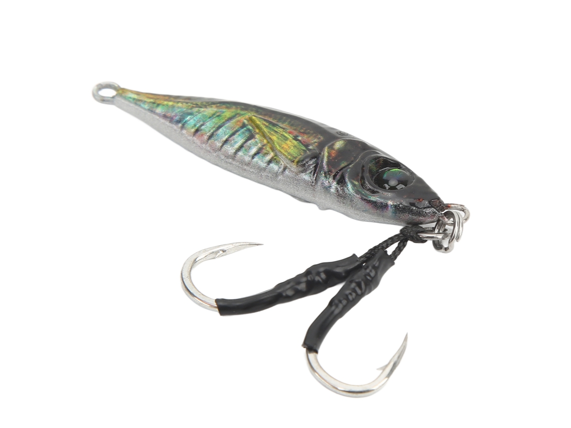 Presa de Pesca de Metal 3D 28g com Anzol para Pesca em Água Salgada