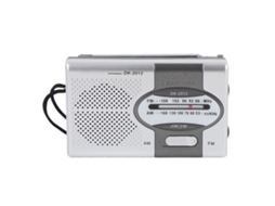 Rádio portátil mini EOOCOO com sintonizador AM FM
