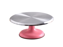 Suporte Giratório Para Decoração De Bolo De 10 Polegadas, Prato Profissional De Liga De Alumínio Para Decoração De Bolo, Acessórios Rosa Slowmoose