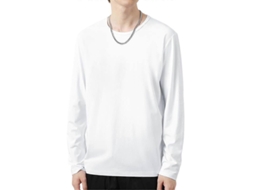 Camiseta masculina de manga longa com gola para inverno, tamanho 5XL, casual, algodão | S/MARCA