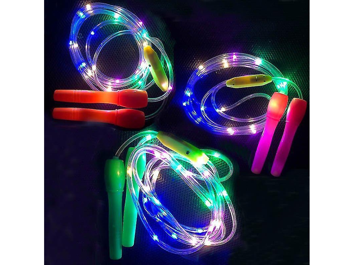 Corda De Pular Iluminada Por Led Com Comprimento Ajustável E Três Modos De Luz, Corda De Pular Rápida Compatível Com Crianças, Sho Aquaforge