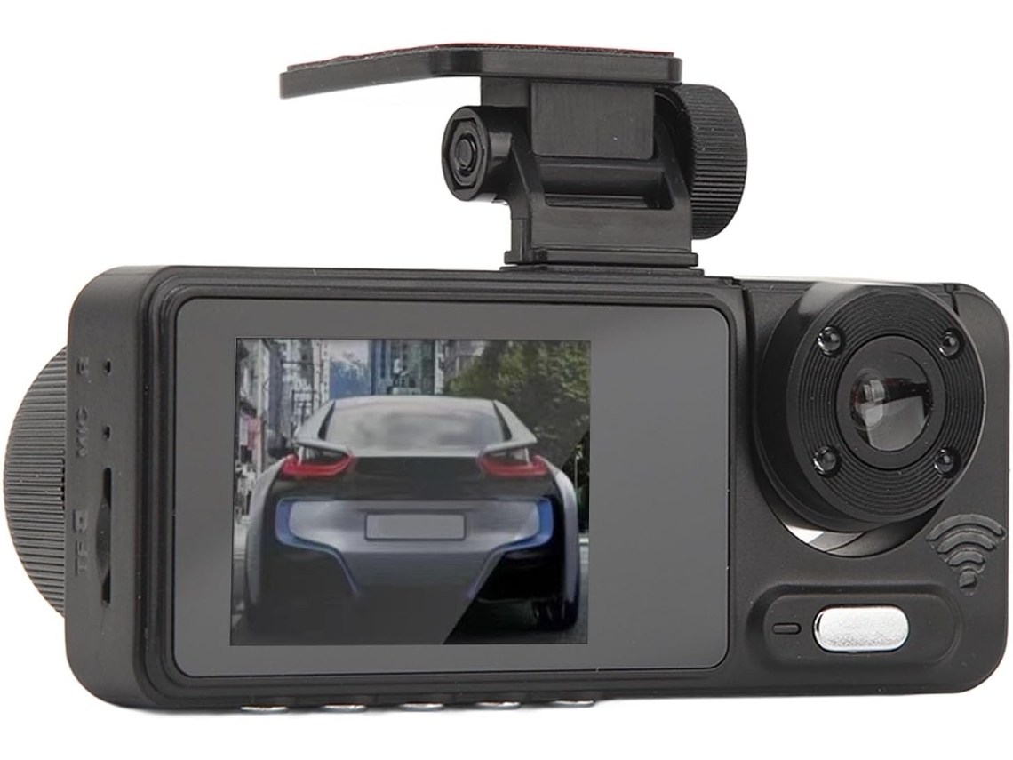 Câmera Hd 1080p Com Lente Tripla, Tela Ips De 2 Polegadas, Modo De Estacionamento E