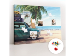Lousa De Cortiça Praia De Férias Para A Sala De Estar Espelharte (140x100 Cm)