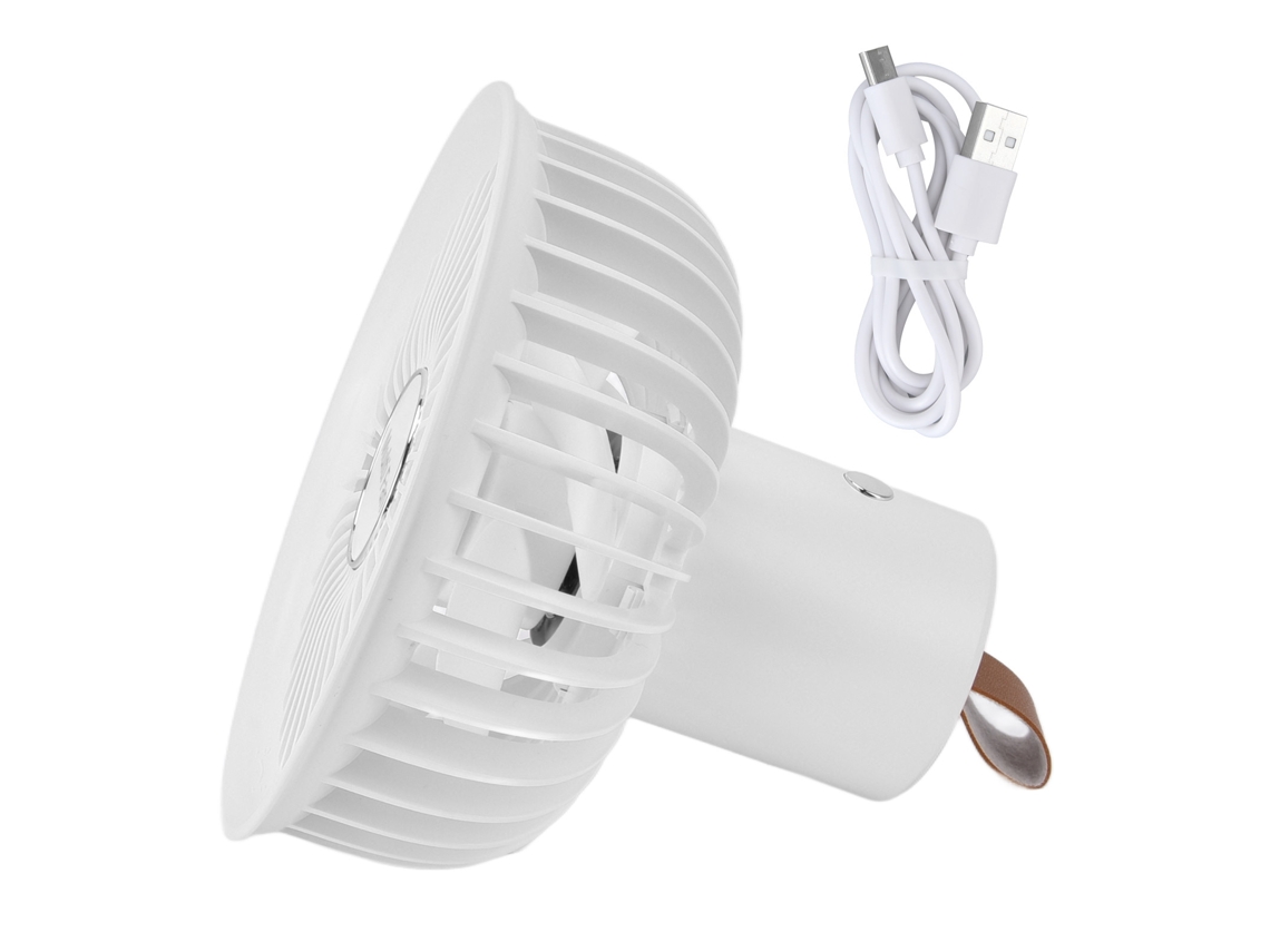 Ventilador Portátil Usb Carregável Branco Casa Camping