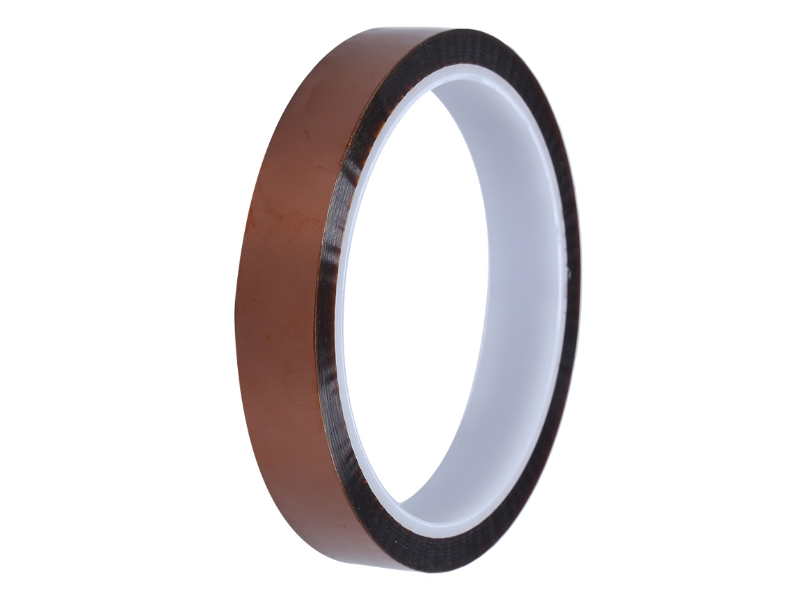 Fita industrial de filme de poliamida resistente ao calor de 0,065 mm x 15 mm x 33 m para isolamento e fixação
