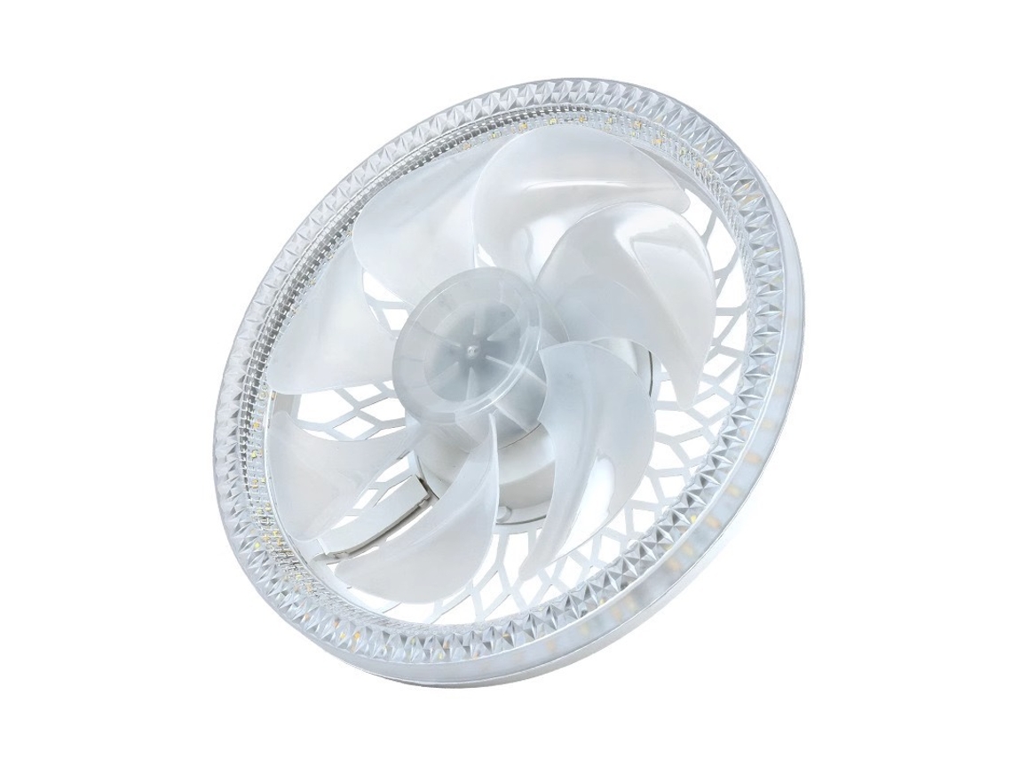 Ventilador De Teto Led Com Base De Rosca E27, Controle Remoto E Pás Integradas.