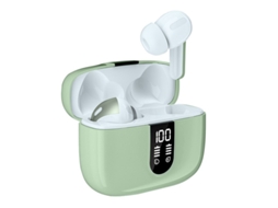 Auscultadores Bluetooth Sem Fios, 60h Reprodução, Led, Ipx5 À Prova D'água, Microfone JIAPEI (verde)