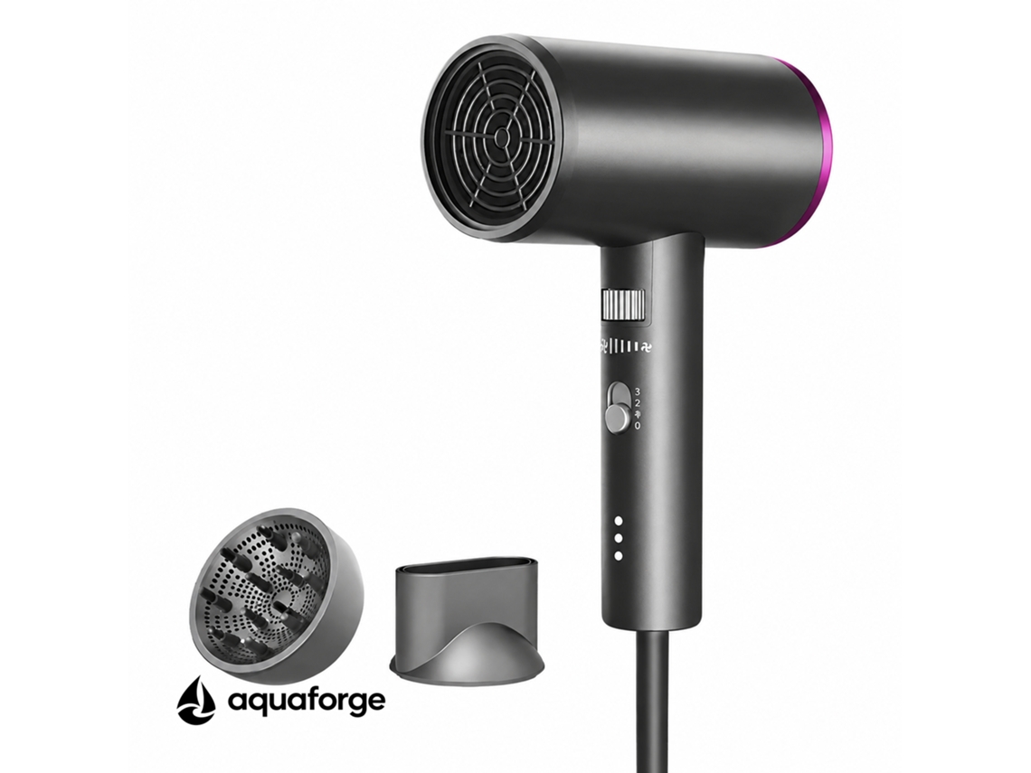 Secador De Cabelo Iónico Com Difusor Com Concentrador Para Viagem