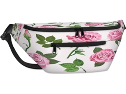 Bolsa Transversal Tropicallife Unissex com Estampa Floral Rosa 38 X 25 9 X 19 Cm