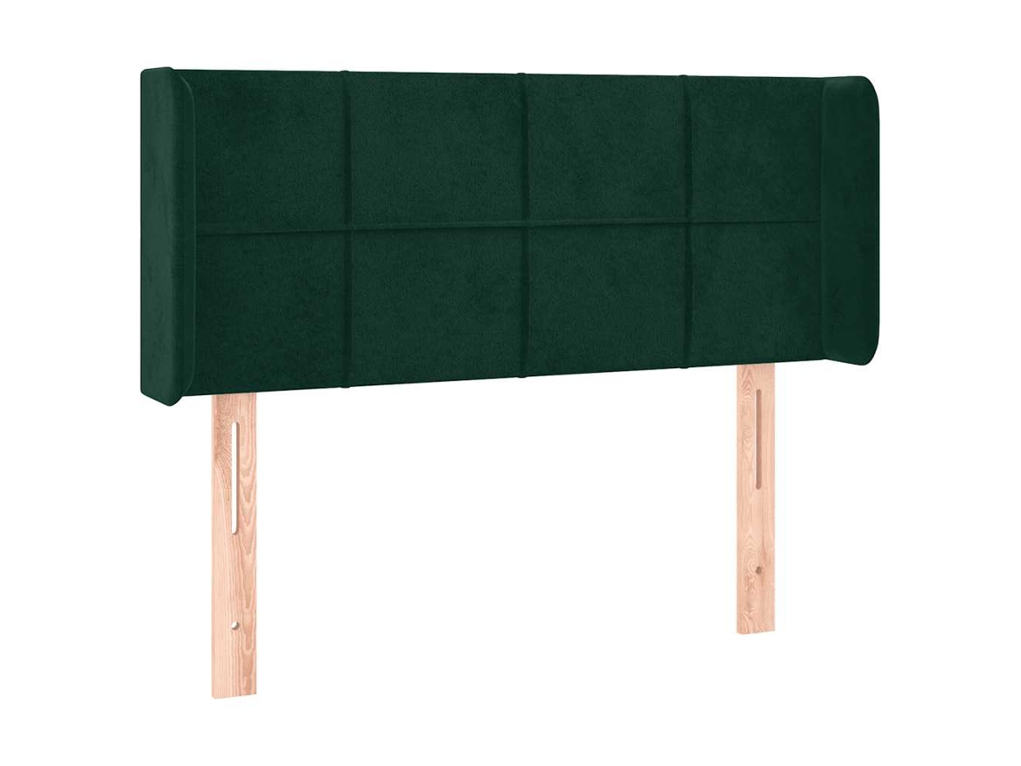 Cabeceira de Cama com Abas Veludo Verde Escuro MAISON EXCLUSIVE (103x16x78 cm)