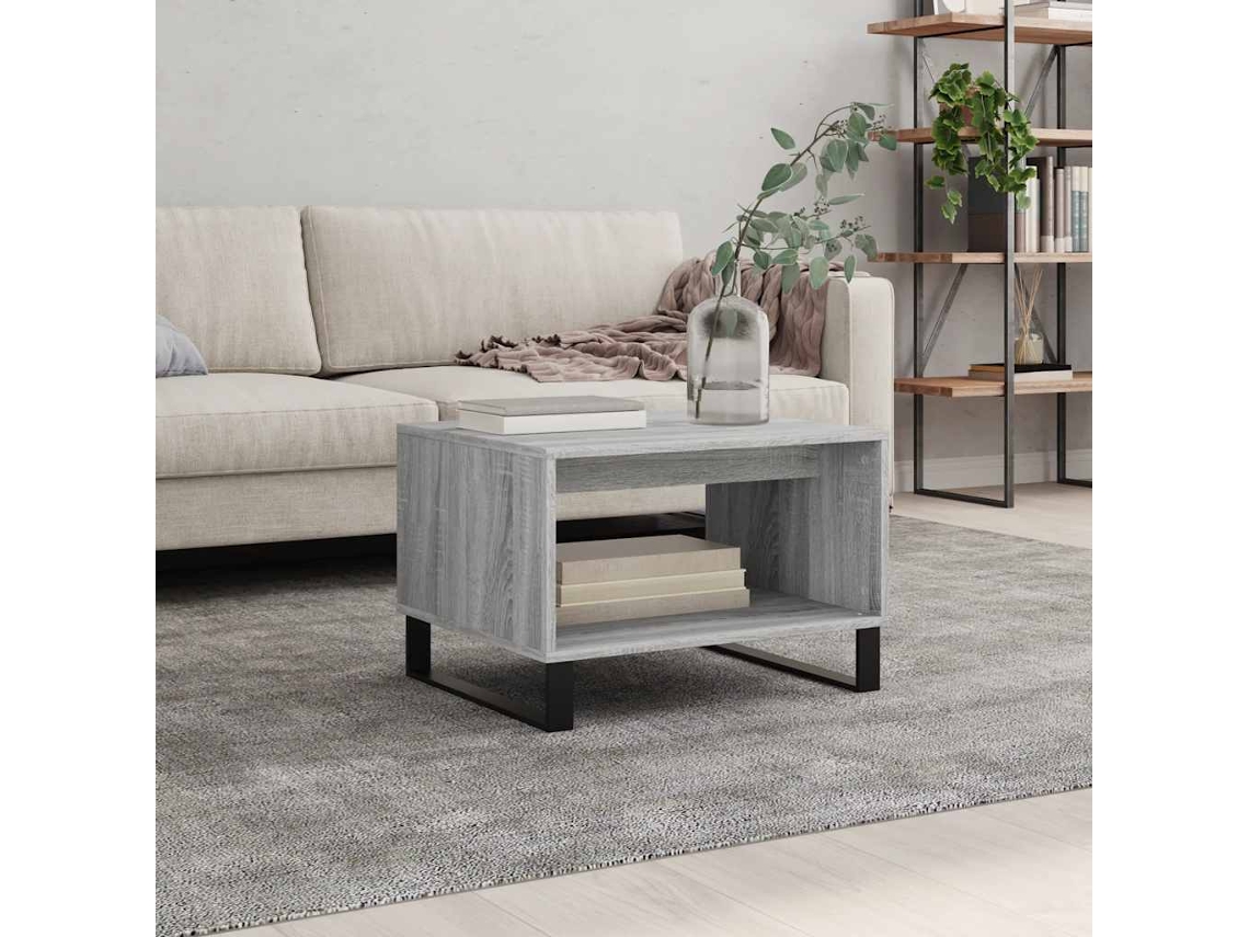 Vidaxl Mesa De Centro 60x50x40 Cm Derivados De Madeira Cinzento Sonoma