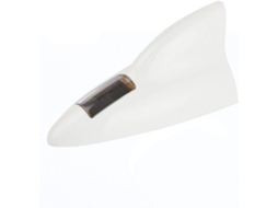 Antena De Barbatana Tubarão Com Energia Solar Maso Para Rádio Carro, Com 12 Luzes De Advertência Led E Base Substituição Para Antena Rádio(branca)